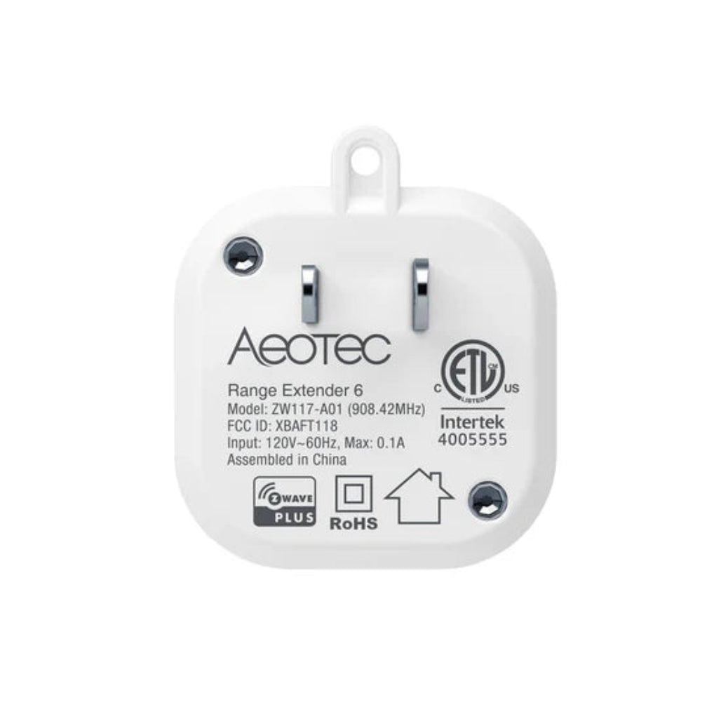 The Aeotec Range Extender 6 is designed to enhance the reliability and range of your Z-Wave network by effectively capturing