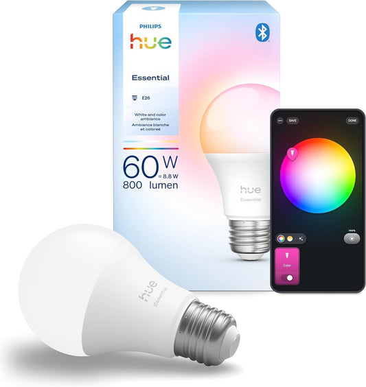 Philips Hue Essential Smart LED A19 Bulb