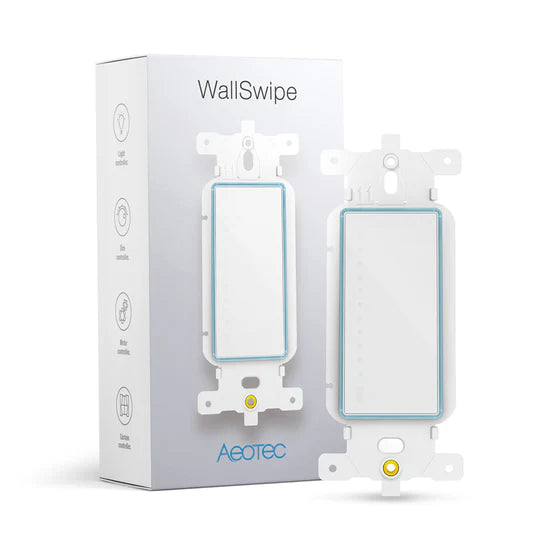 The WallSwipe offers advanced functionality beyond traditional wall switches by integrating Z-Wave Plus technology 