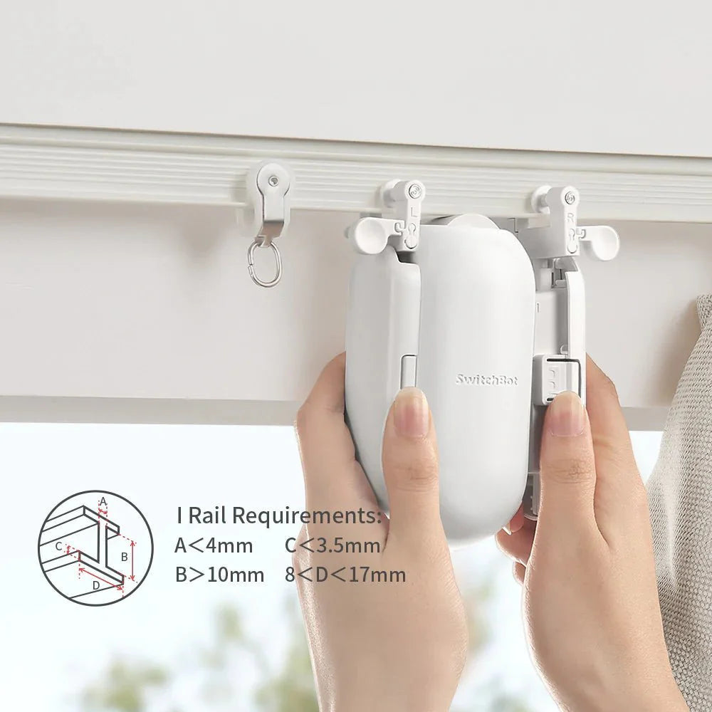 With the Switchbot Smart Curtain Motor, the curtains open and close automatically.