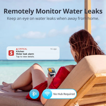 The SwitchBot Water Leak Detector allows you to remotely monitor water leaks